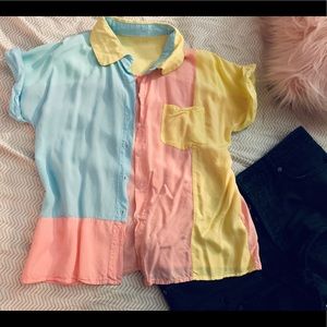 Vintage Color Block shirt